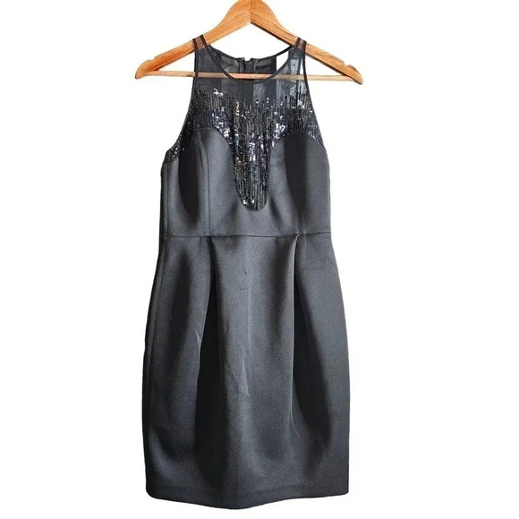Sachin + Babi Neoprene Mini Dress Black Size 0 - Picture 1 of 5